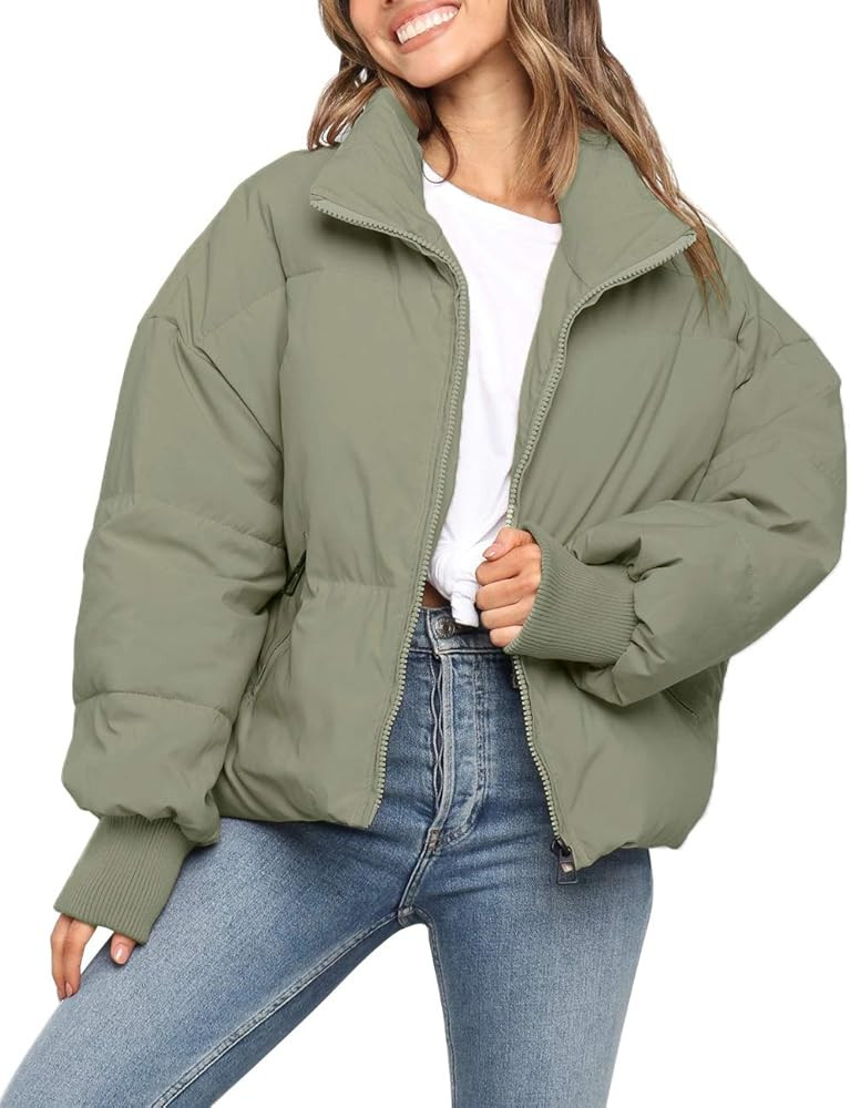 Women’s Winter Long Sleeve Zip Puffer Jacket | Amazon (US)