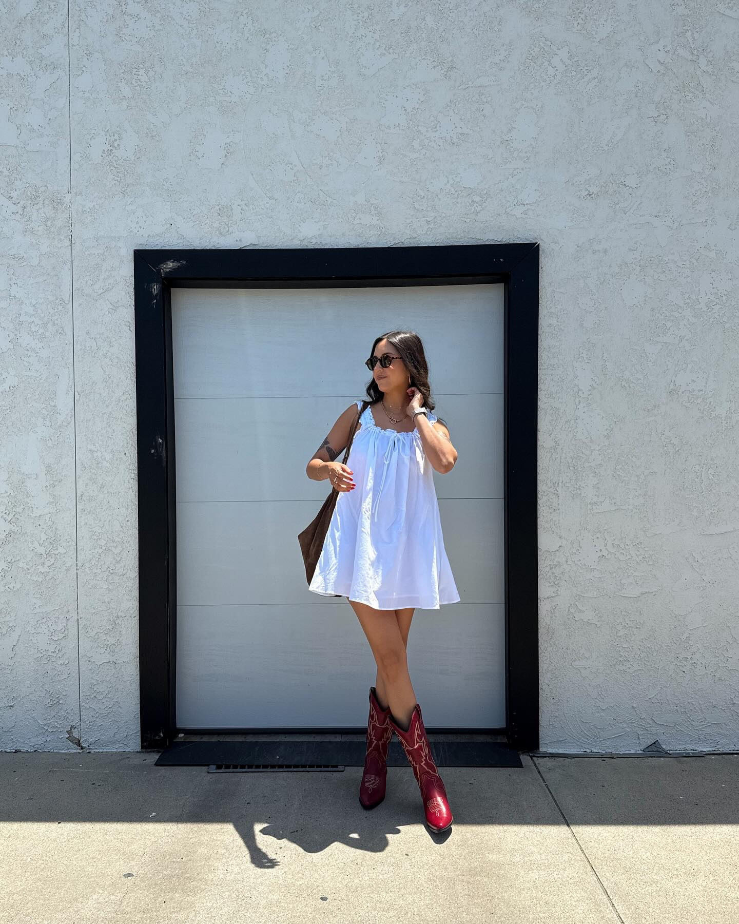 It’s giving elevated nightgown 🍓🪞🧚✨
.
Outfit: @princesspollyboutique 
.
.
Summer outfit, summer outfit inspo, summer inspo, summer wardrobe, red cowboy boots, spring outfit, spring wardrobe, Pinterest inspired, Latina creator