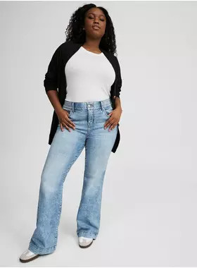 Bombshell Flare Premium Stretch High-Rise Jean | Torrid (US & Canada)
