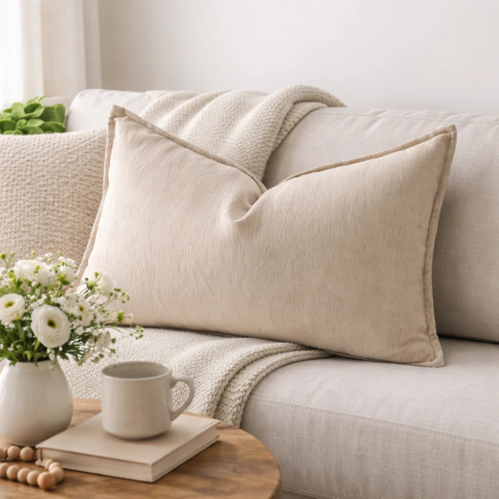 Bring timeless elegance and inviting texture to your home with this Champagne Chenille Woven Thro... | Wayfair North America