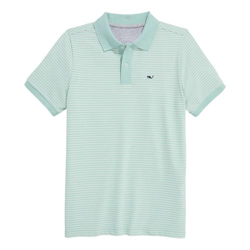 Vineyard Vines Boys' Striped Edgartown Pique Polo, Sea Splash, 4T | Amazon (US)