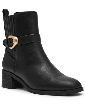 Women's Dagger Buckle Chelsea Booties | Macy's
