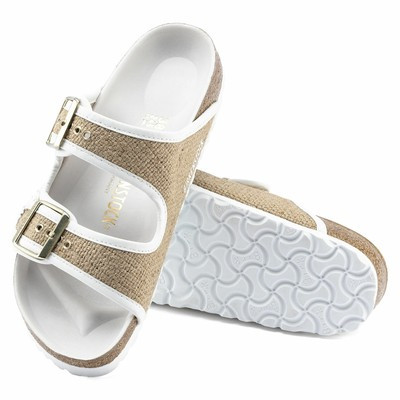 BIRKENSTOCK ARIZONA TEXTILE NATURAL JUTE WHITE WOMEN SANDAL 1015739 NARROW  | eBay | eBay US