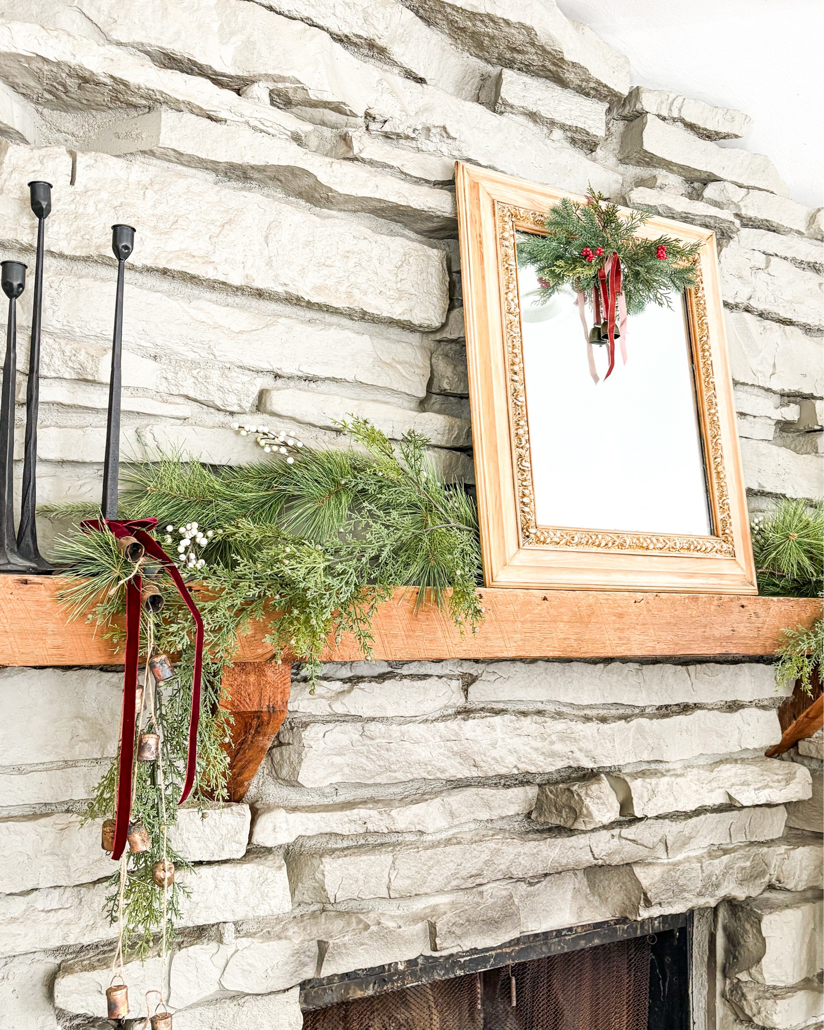 A simple vintage inspired mantle for your Christmas feed. 

#LTKHoliday #LTKHome