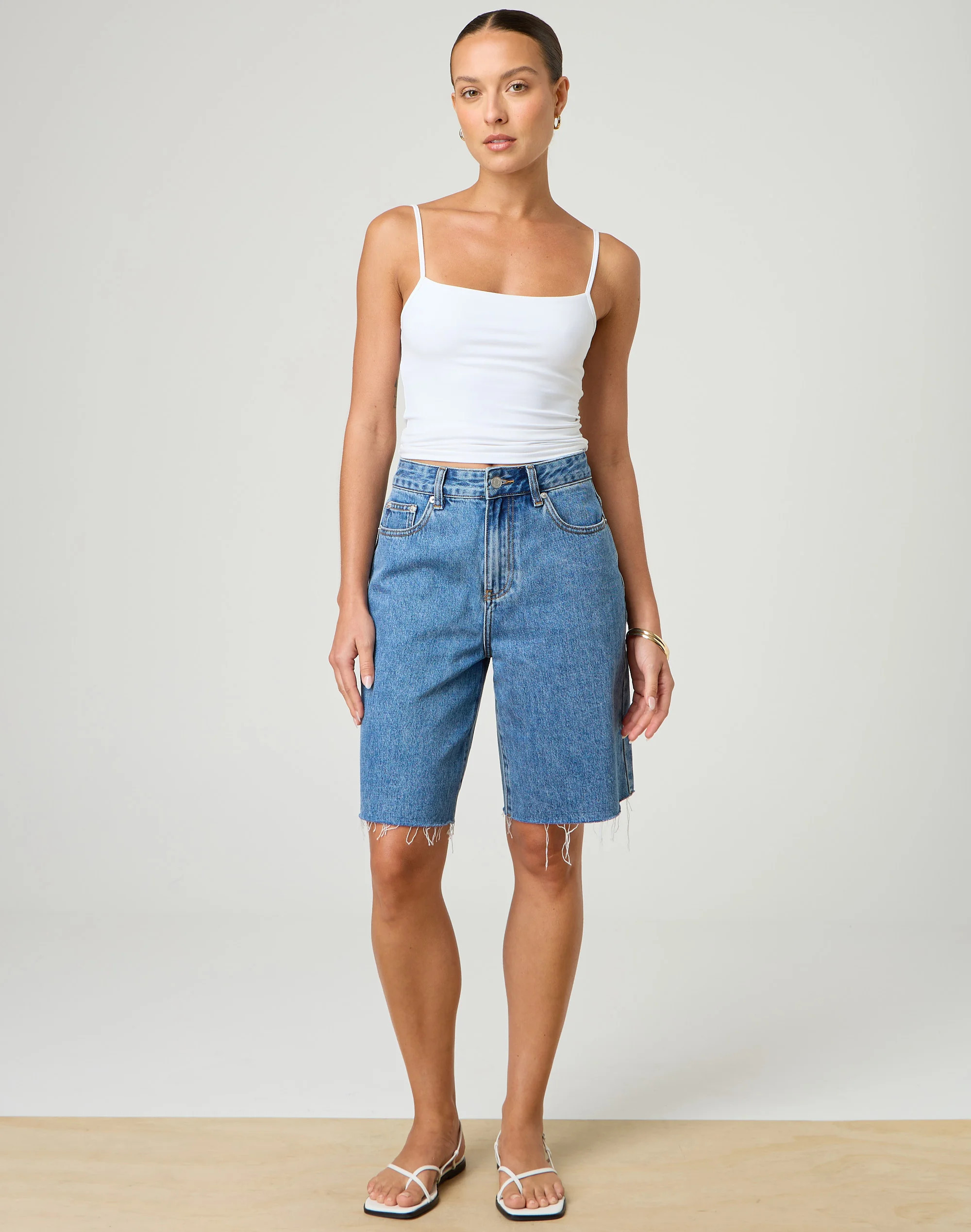 Mid Rise Baggy Denim Short | Glassons (Australia)