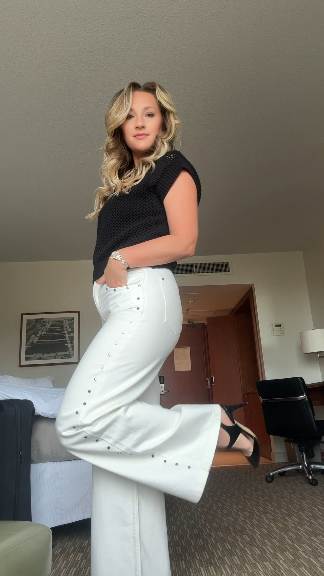 Absolutely obsessed with these #whitejeans with #studs by Gianni Bini! Also wearing great signature pieces by #ZoeChicco! #Jeans #WhitePants

#LTKWorkwear #LTKFindsUnder100 #LTKStyleTip