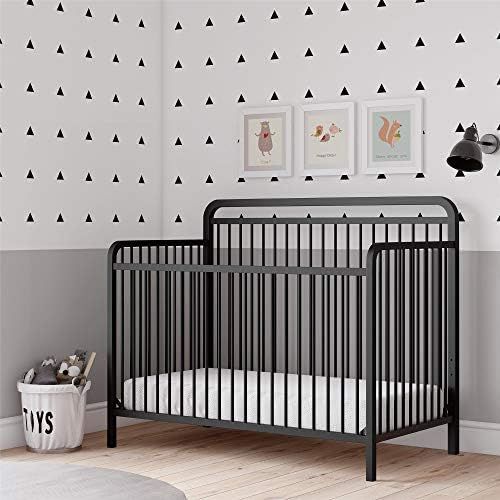 Baby Relax Juniper 4-in-1 Convertible Metal Crib, Matte Black | Amazon (US)