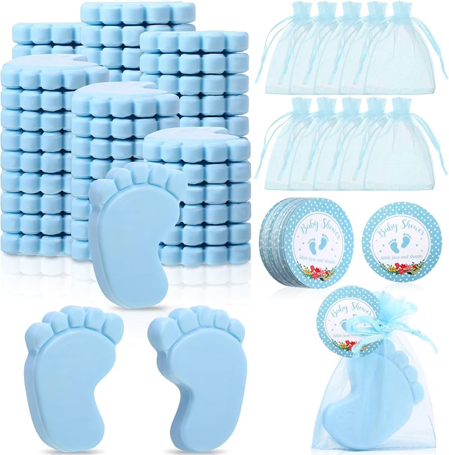 50 Sets Baby Shower Favors Handmade Feet Scented Soap Party Favors for Guests Gifts with Organza ... | Amazon (US)