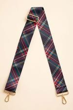 Navy Tartan Bag Strap | Social Threads