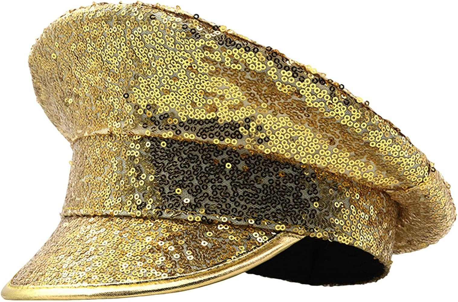 Women Glitter Sequin Captain Hat Military Cap for Festival Disco Party Sergeant Cap Sailor Hat | Amazon (US)