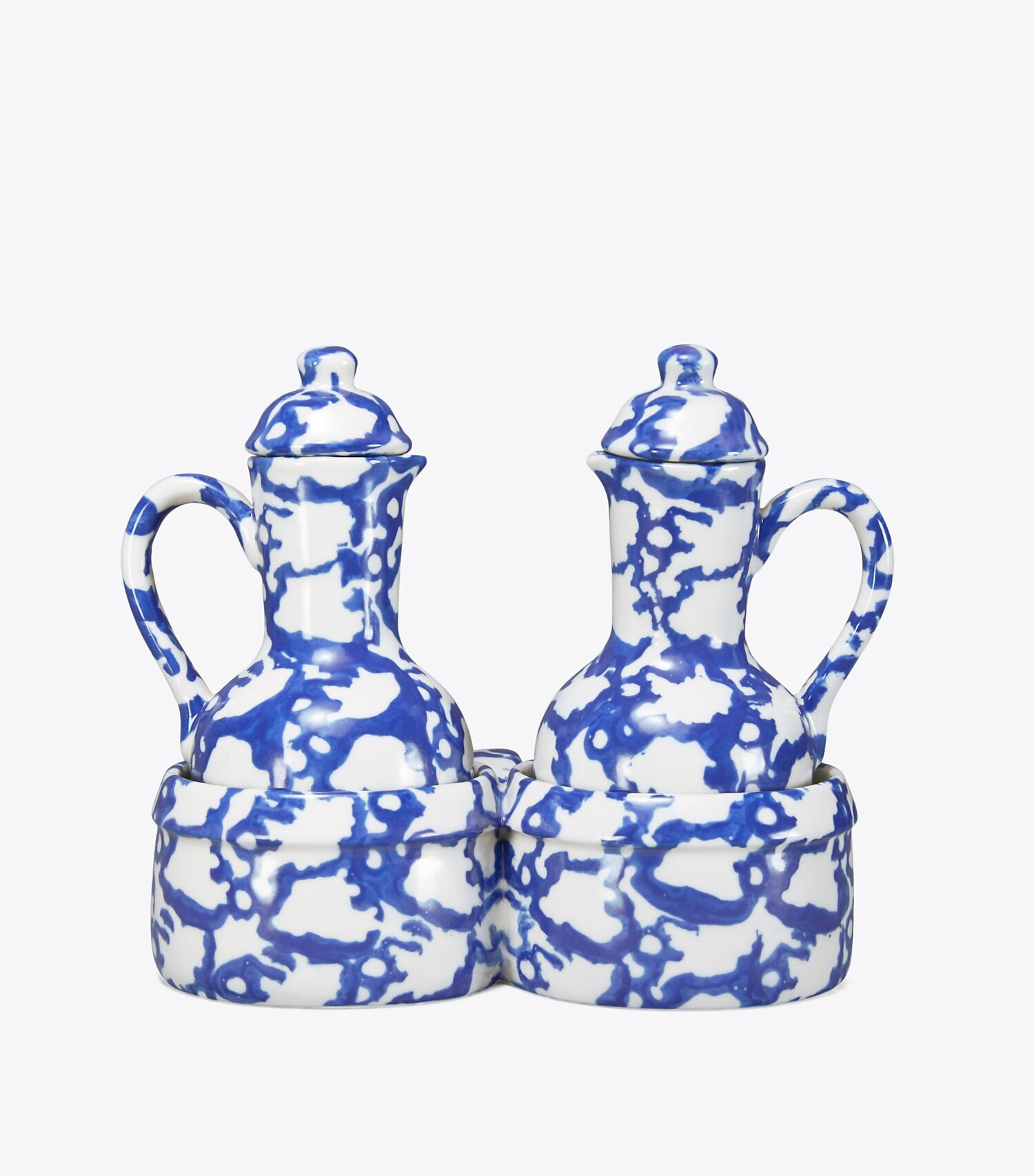 Spongeware Oil & Vinegar Set: Women's Designer Tabletop & Drinkware | Tory Burch | Tory Burch (US)