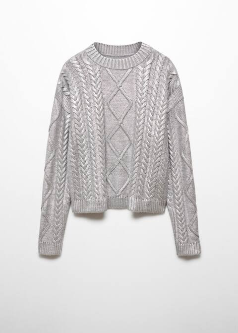 Foil braided jumper -  Women | Mango USA | MANGO (US)