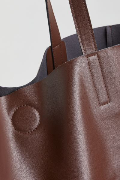 Shopper - Dark brown - Ladies | H&M GB | H&M (UK, MY, IN, SG, PH, TW, HK)
