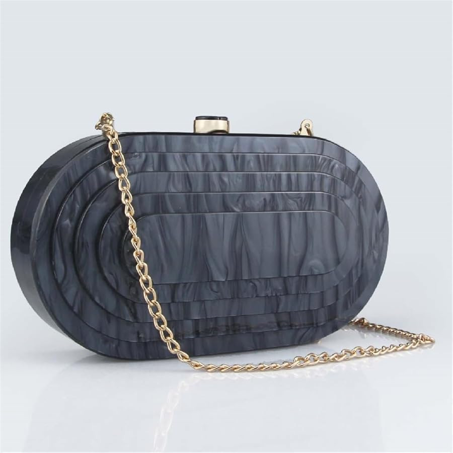 Acrylic Evening Clutch Bag for Women Shell Shape Shoulder Crossbody Bag Glitter Marble Purse Hand... | Amazon (US)