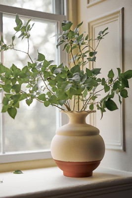 Petal Rim Colorblock Vase | Anthropologie (US)