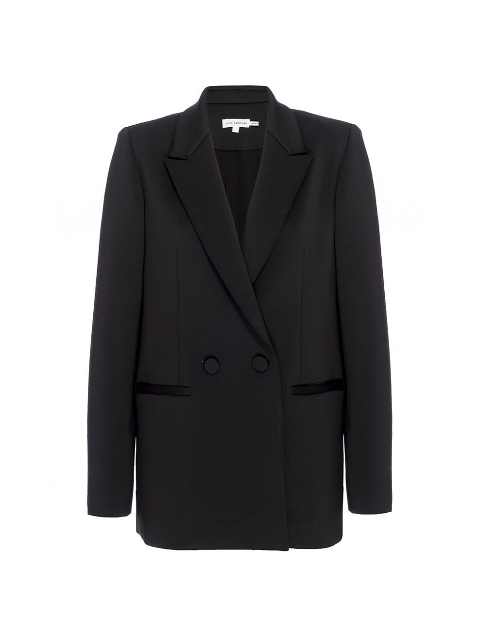 GOOD AMERICAN Shiny Scuba Blazer | Saks Fifth Avenue