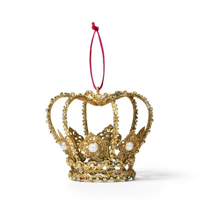 M&S Metal Crown Christmas Tree Ornament | Target