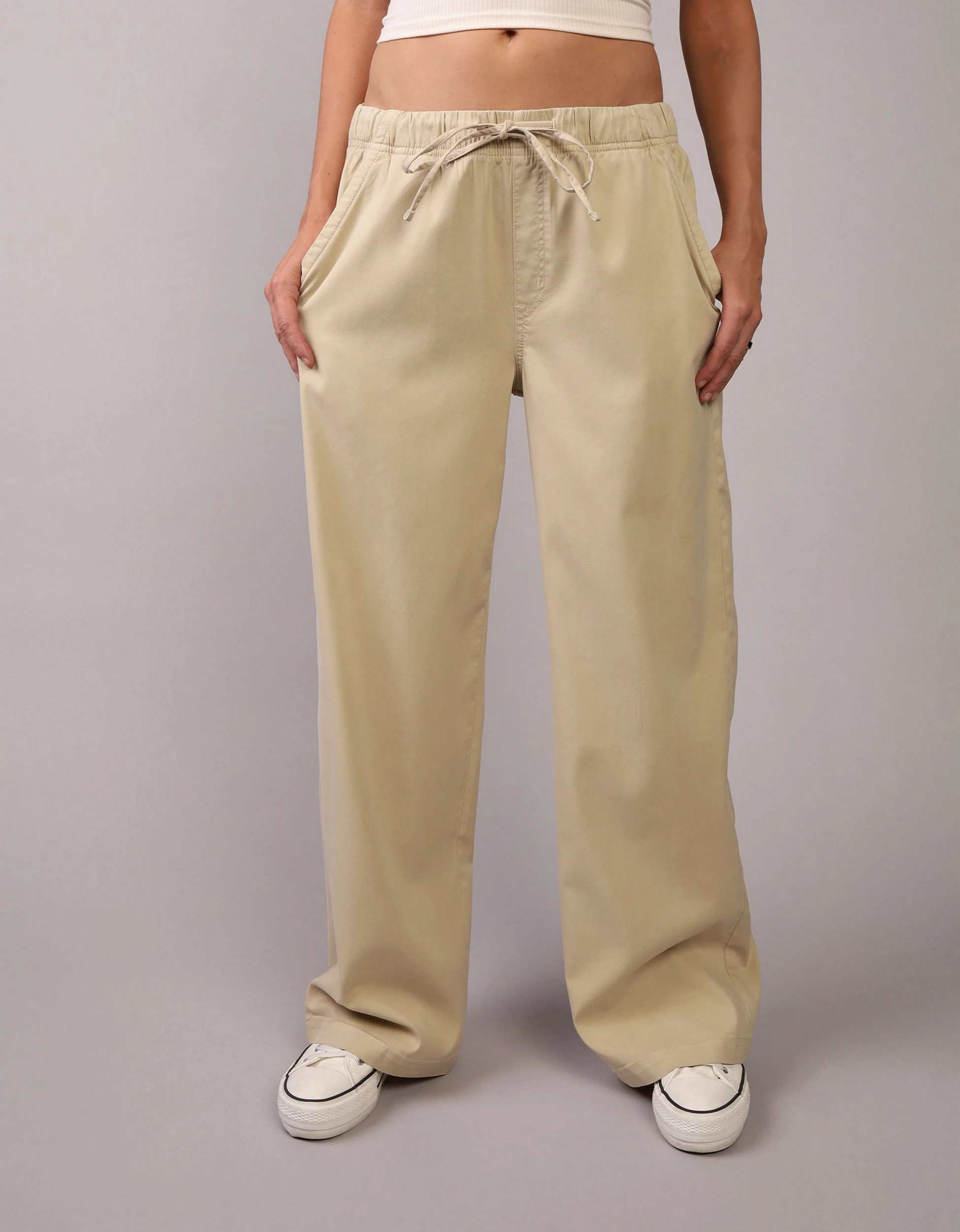 AE Mid-Rise Wide-Leg Pull-On Pant | American Eagle Outfitters (US & CA)