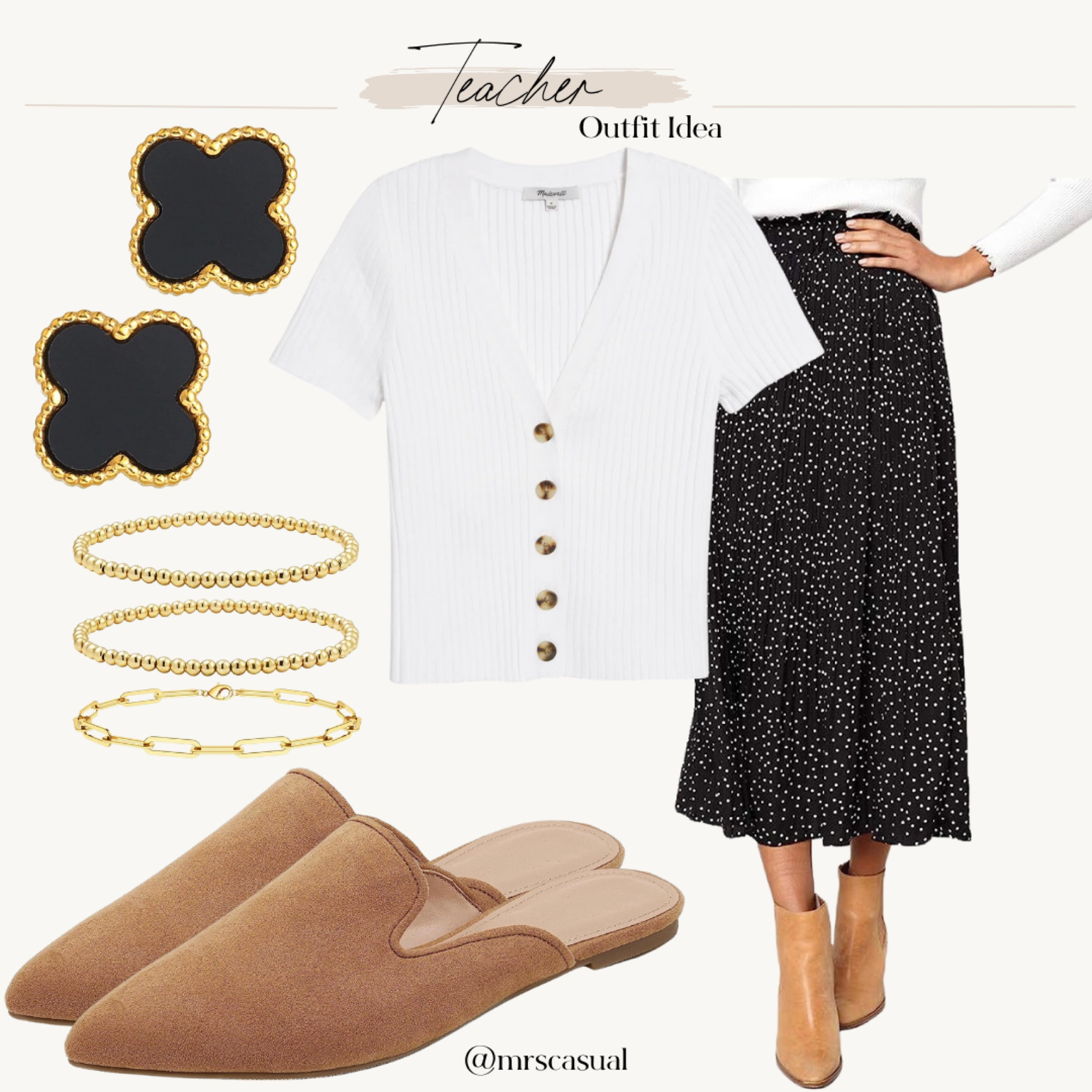 Amazon midi skirt teacher outfit idea 

#LTKunder50 #LTKstyletip #LTKFind