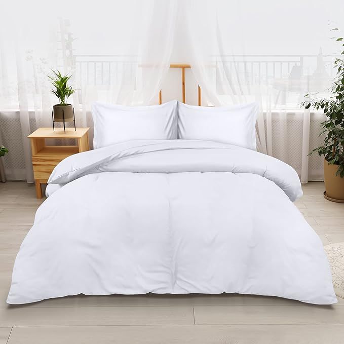 Amazon.com: Utopia Bedding Duvet Cover Queen Size Set - 1 Duvet Cover with 2 Pillow Shams - 3 Pie... | Amazon (US)