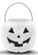 Halloween Plastic Black & White Jack-o'-Lantern Pail, 8.5 in, by Way To Celebrate - Walmart.com | Walmart (US)