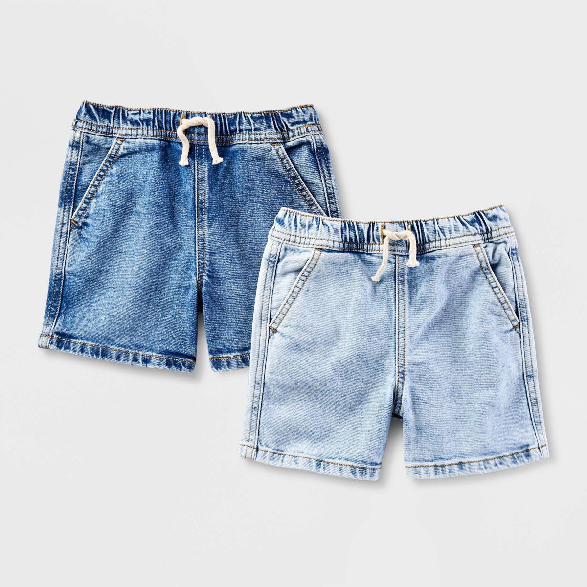 Toddler Boys' 2pk Pull-On Denim Shorts - Cat & Jack™ | Target