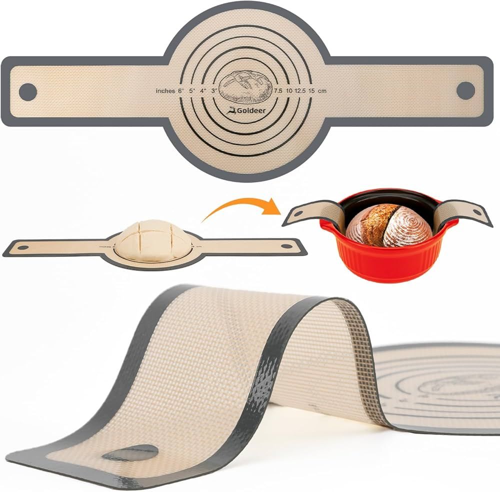 Silicone Bread Sling for Dutch Oven- Double Thickness Platinum Silicone –Reusable Non-Stick & E... | Amazon (US)