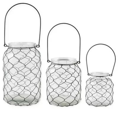 Bee & Willow™ Home Wire-Wrapped Glass Hurricane Candle Holder | Bed Bath & Beyond