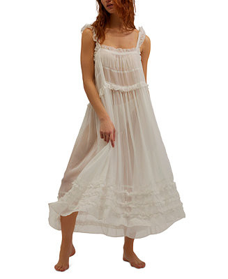 Free People Women's Moon Phase Sheer Midi Nightgown - Macy's | Macy's
