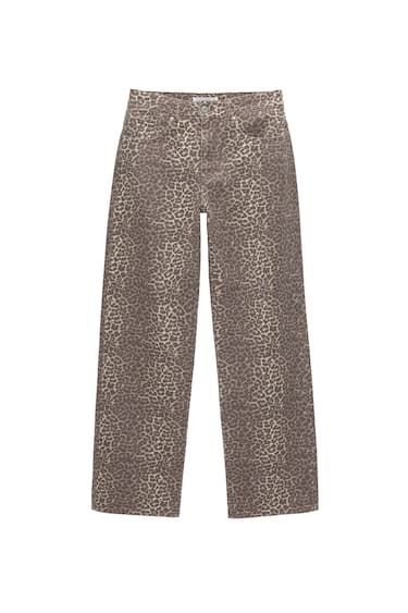 Pantalon straight léopard | PULL and BEAR FR