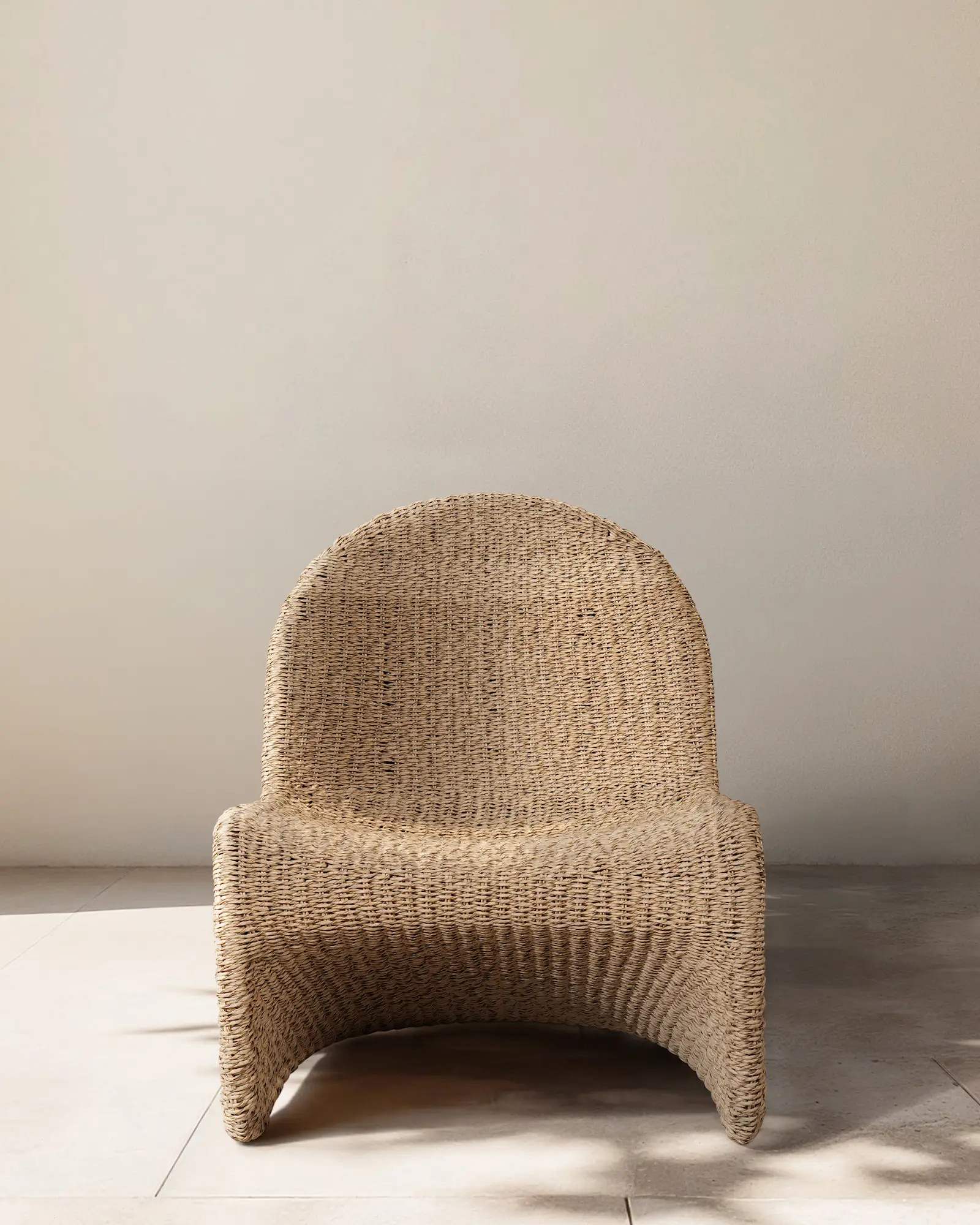 Curved All Weather Wicker Indoor/Outdoor Lounge Chair | Quince