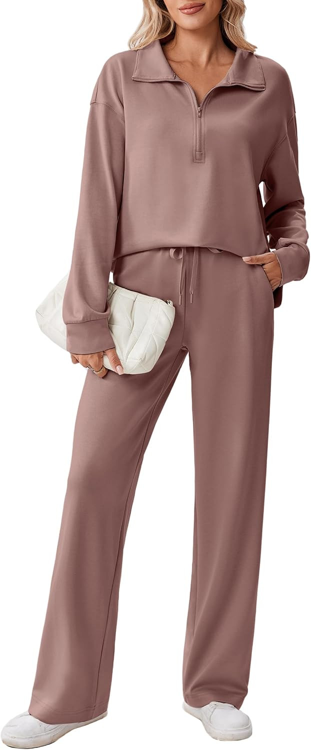 PINSPARK 2 Piece Sets for Women 1/2 Zip Sweatsuit 2026 Matching Outfit Fall | Amazon (US)