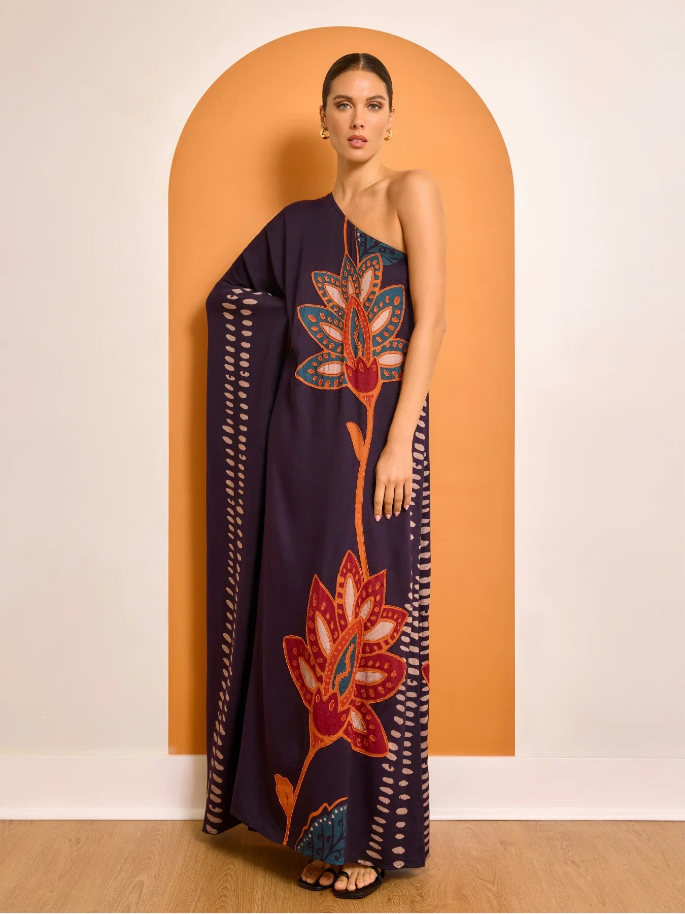 Handbeaded Satu Dress - Razu Navy | Diarrablu