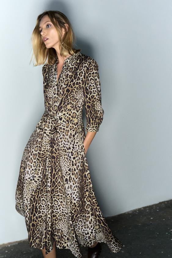 ZW COLLECTION ANIMAL PRINT DRESS | Zara US