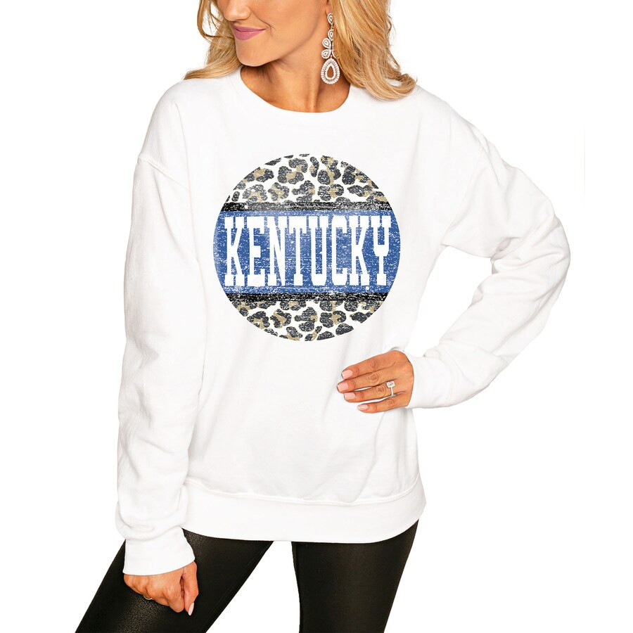 Kentucky Wildcats Women's Scoop & Score Pullover Sweatshirt - White | Fanatics
