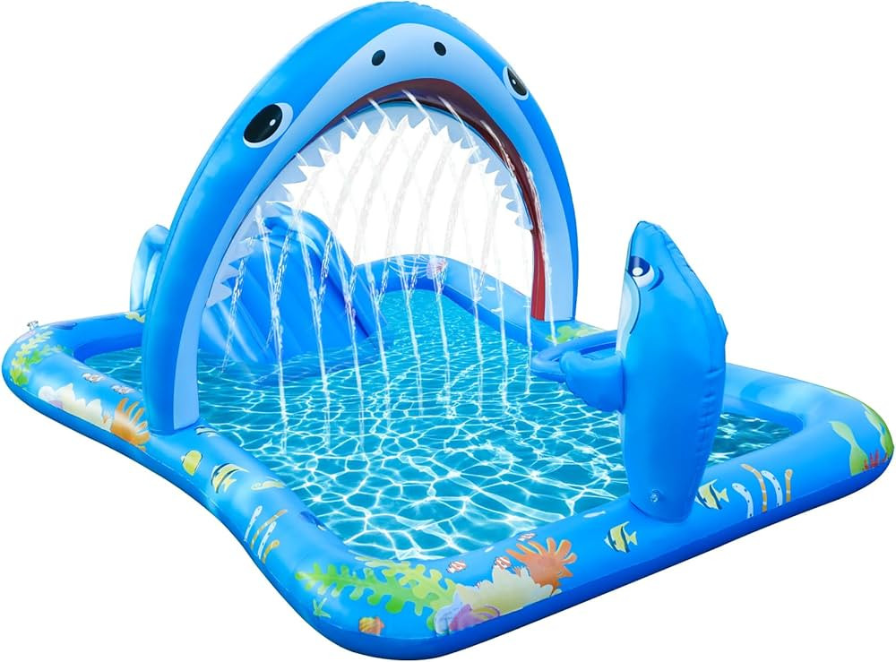 Onory Inflatable Kiddie Pool Inflatable Play Center Kids Pool with Water Slide, Water Sprayers To... | Amazon (US)