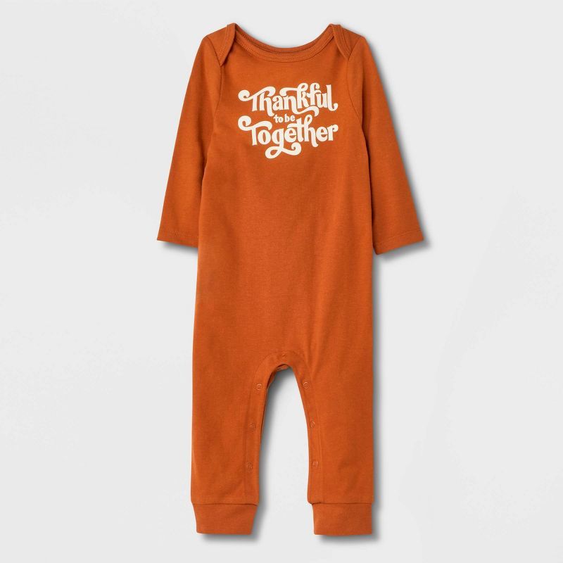 Baby 'Thankful' Romper - Cat & Jack™ Orange | Target