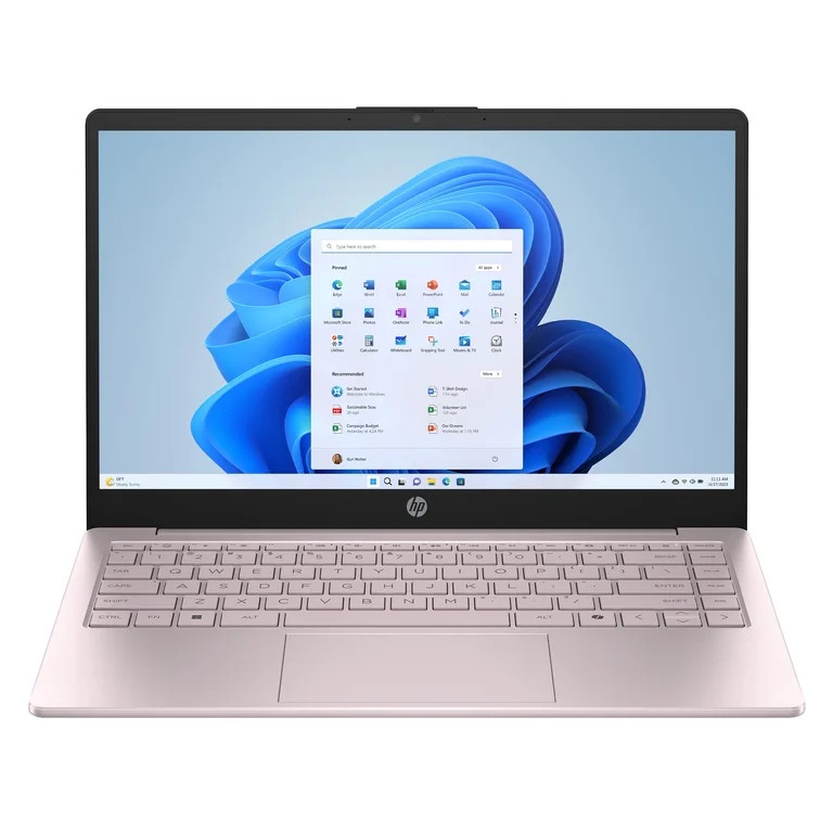 HP 14 inch HD Windows Laptop AMD Athlon Silver 7120U Processor 4GB 256GB SSD Tranquil Pink | Walmart (US)