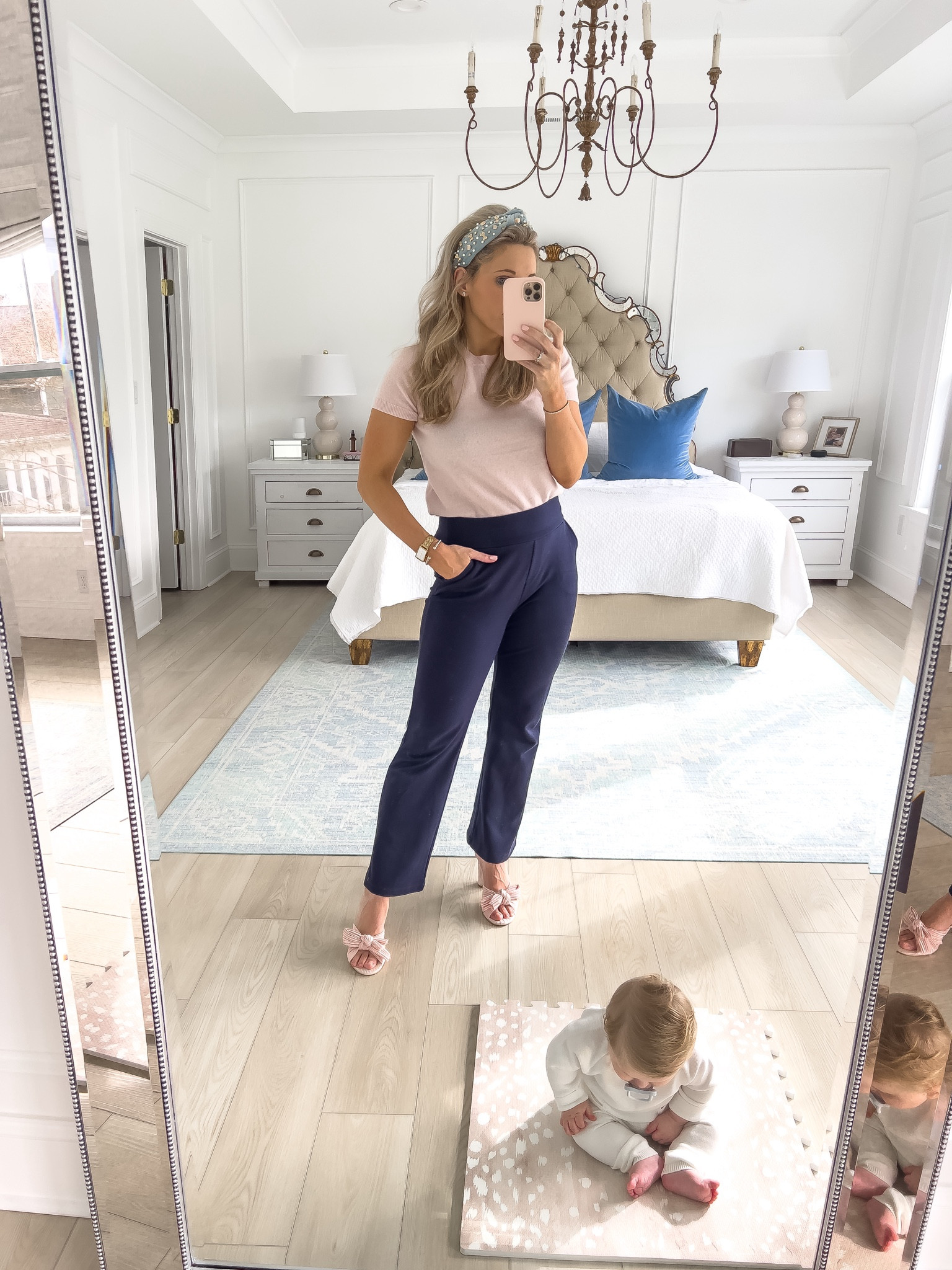 work ootd 
quince cashmere tee (wearing medium) 
loveeee this tee!! you can style it for so many different occassions
and these pants 👌🏼i will never go back to traditional business pants. i worry these in meetings allllll day in dallas and they were so comfy
Wearing navy blue /medium/ 28” inseam (i’m 5’6”)
Corporate girly things

#LTKfindsunder100 #LTKfindsunder50 #LTKbaby