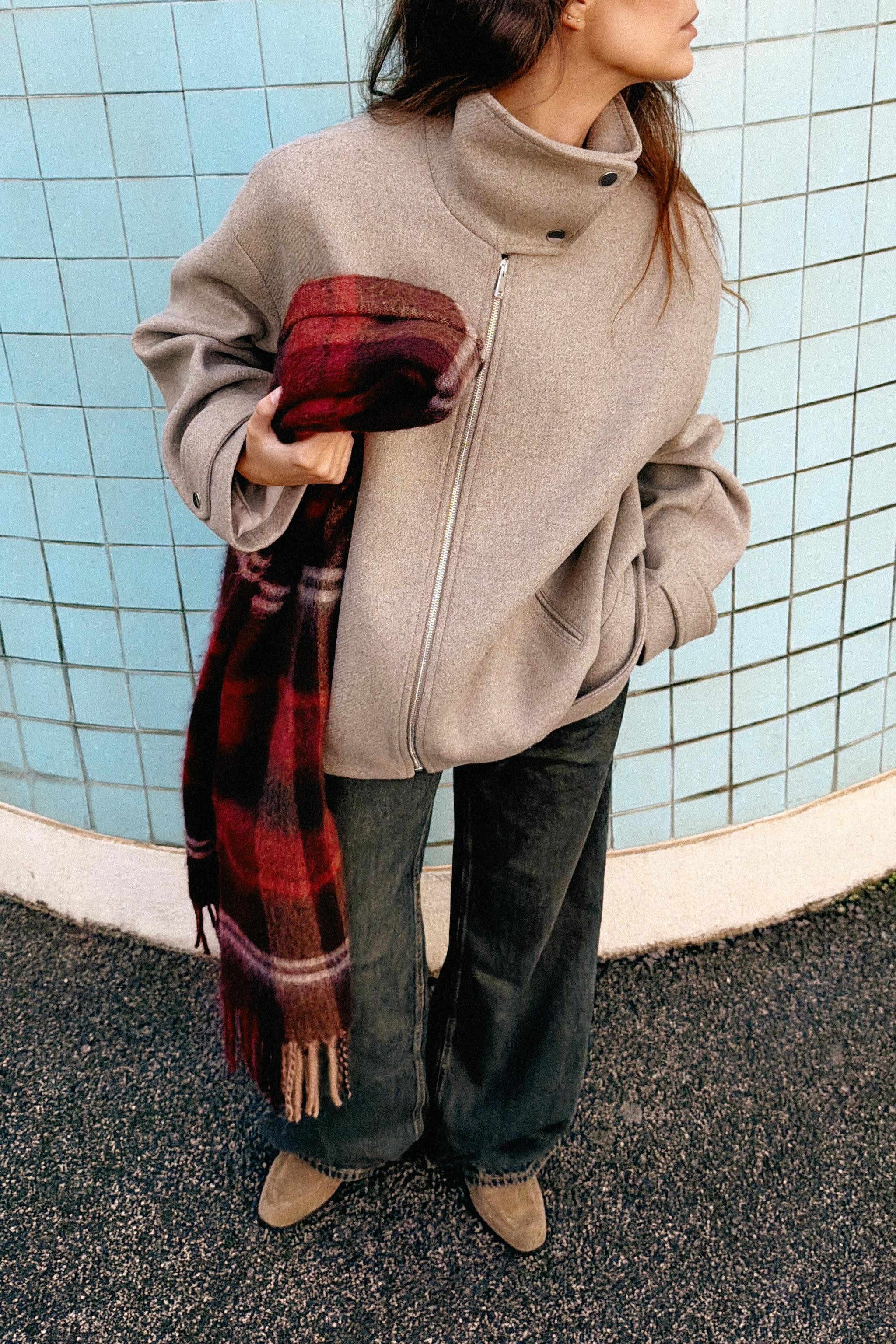 PLAID JACQUARD SCARF | Zara US