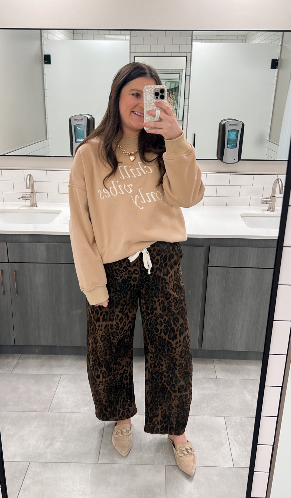 Medium in barrel jeans. tts. Elastic drawstring waistn 

Comfy mom outfit / teacher outfit / work outfit / work outfit inspo / mom workwear / comfy workwear / working mom / everday mom outfit / casual mon / mom style / barrel jeans / leopard print / leopard pants / leopard barrel jeans / leopard jeans / stretchy jeans / Amazon fashion / Amazon style / Amazon jeans .

#LTKWorkwear #LTKootd #LTKmomlife