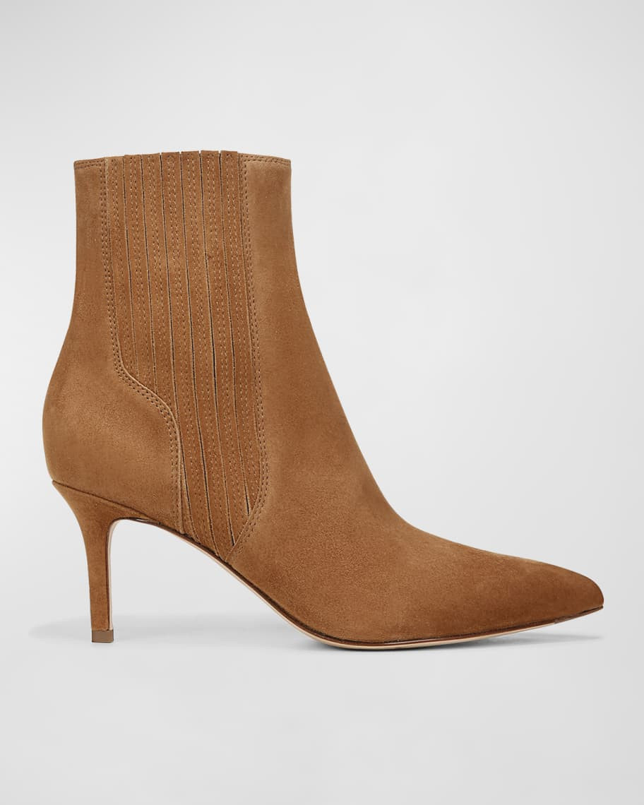 Veronica Beard Lisa Suede Stiletto Chelsea Booties | Neiman Marcus