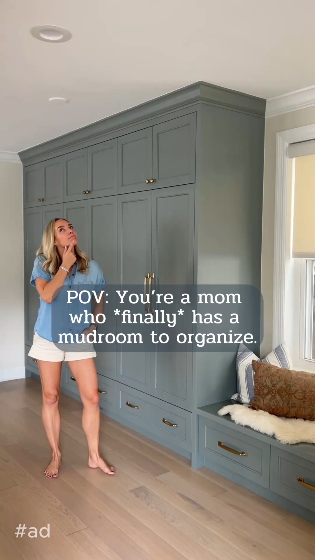 #ad It feels so good to finally have a mudroom for all of the things! Coats, shoes, backpacks...everything has a home in our new built-ins! Once the paint was dry, I headed to @loweshomeimprovement to stock up on bins, hooks, and more. And how about those cool lights? They would be perfect under kitchen cabinets too. #lowespartner 

#LTKFindsUnder100 #LTKFindsUnder50 #LTKHome