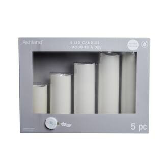 White LED Pillar Candles Set by Ashland® | Michaels | Michaels Stores