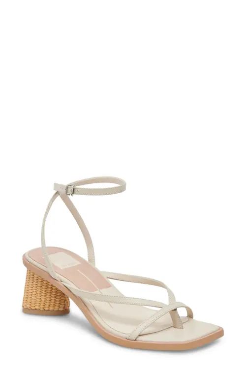 Dolce Vita Banita Ankle Strap Sandal in Ivory Leather at Nordstrom, Size 5.5 | Nordstrom