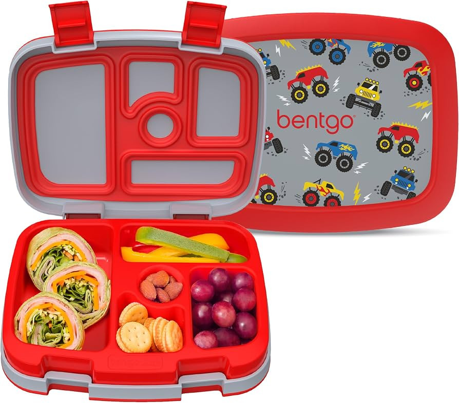 Bentgo Kids Prints Leak-Proof, 5-Compartment Bento-Style Kids Lunch Box - Ideal Portion Sizes for... | Amazon (US)