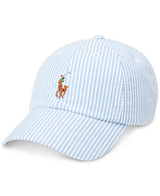 Men's Cotton Seersucker Ball Cap | Macy's