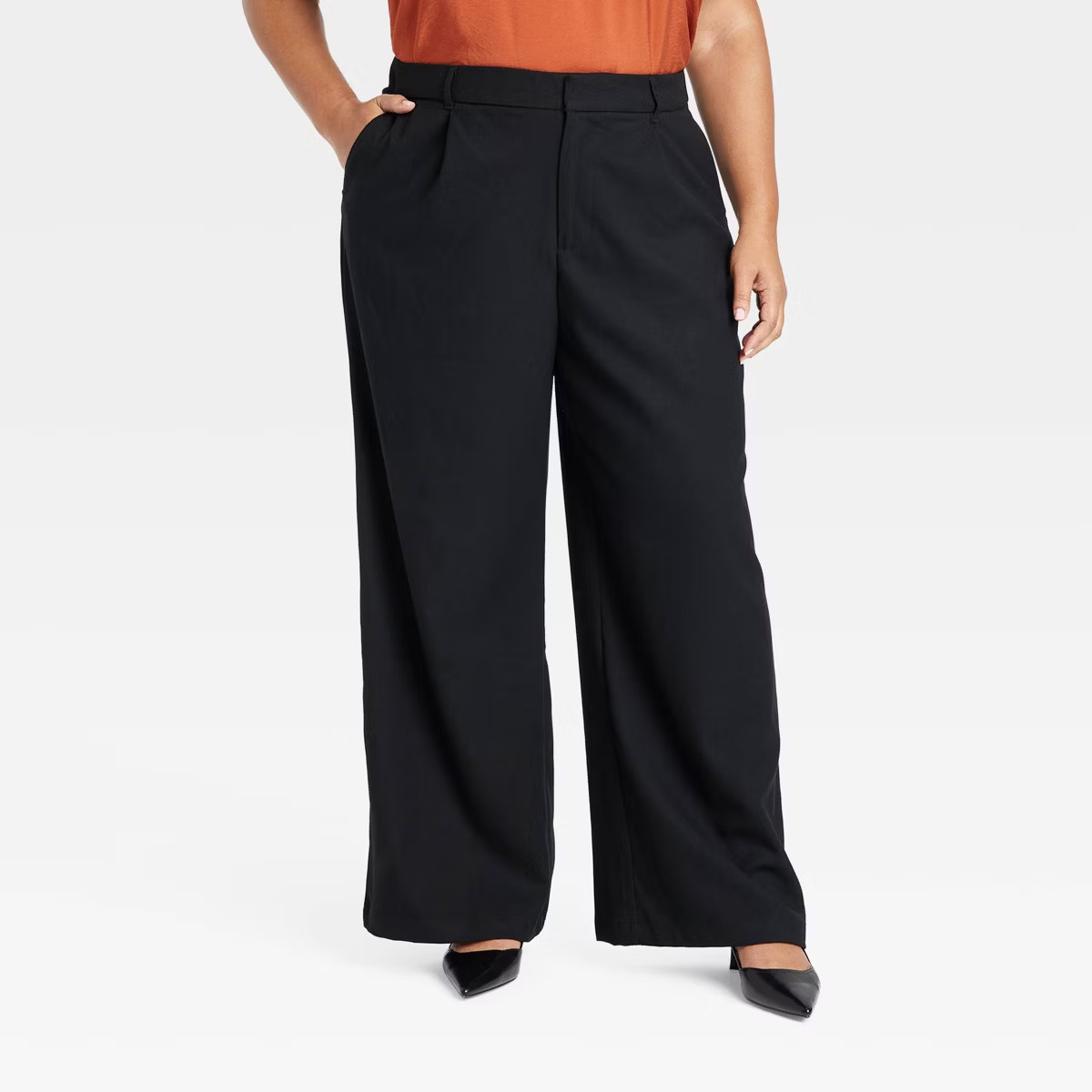 Women's High-Rise Wide Leg Trousers - Ava & Viv™ | Target