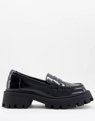 ASOS DESIGN Mulled chunky loafer in black | ASOS (Global)