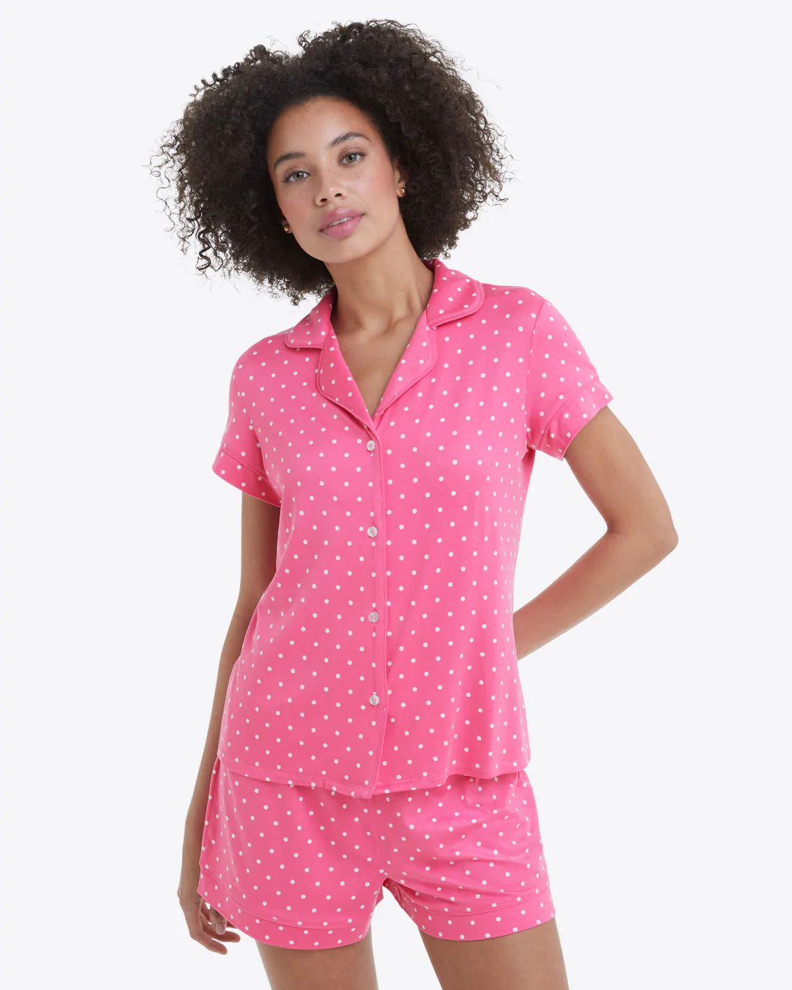Sara Pajama Set in Pink Polka Dot | Draper James (US)